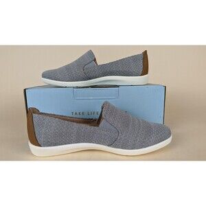 LifeStride Next Level Slip Ons Shoes Womens 5.5 M Grey Knit Casual Flats NWB